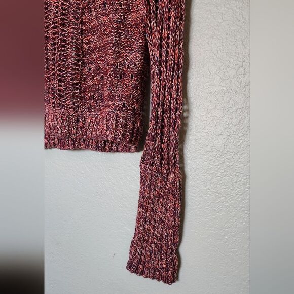 FREE PEOPLE Multicolor Boho Open Knit Cropped Sweater - Picture 6 of 7